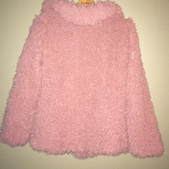 Fuzzy Teddy Bear PINK Coat Ladies Large - Picture 3 of 4